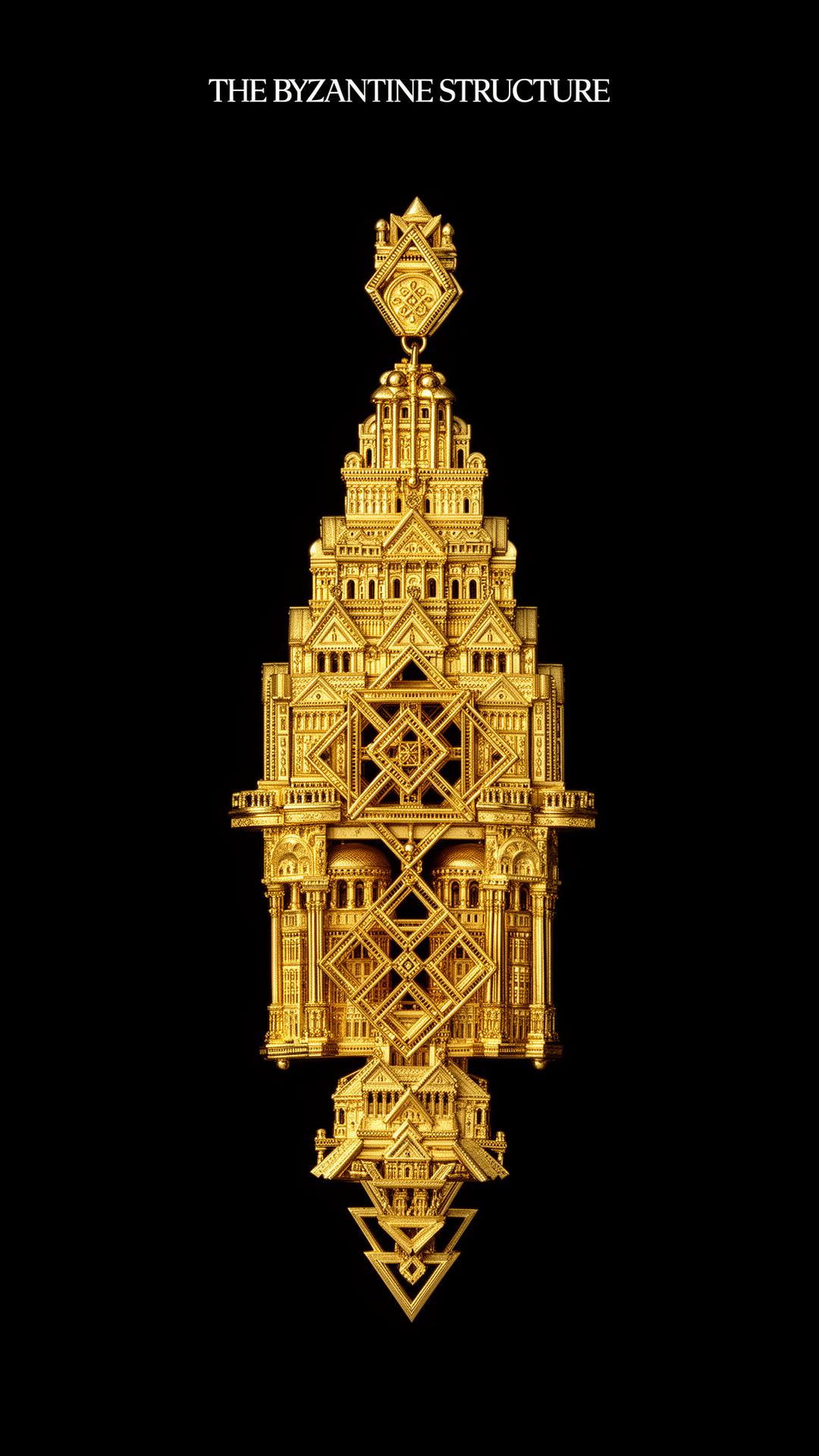 Maison SEIFI artifact No. 07 — THE BYZANTINE STRUCTURE, hand-forged 18K gold sculpture